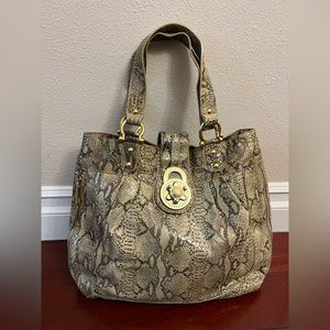Steve Madden Leather Gold Hardware Large Tote